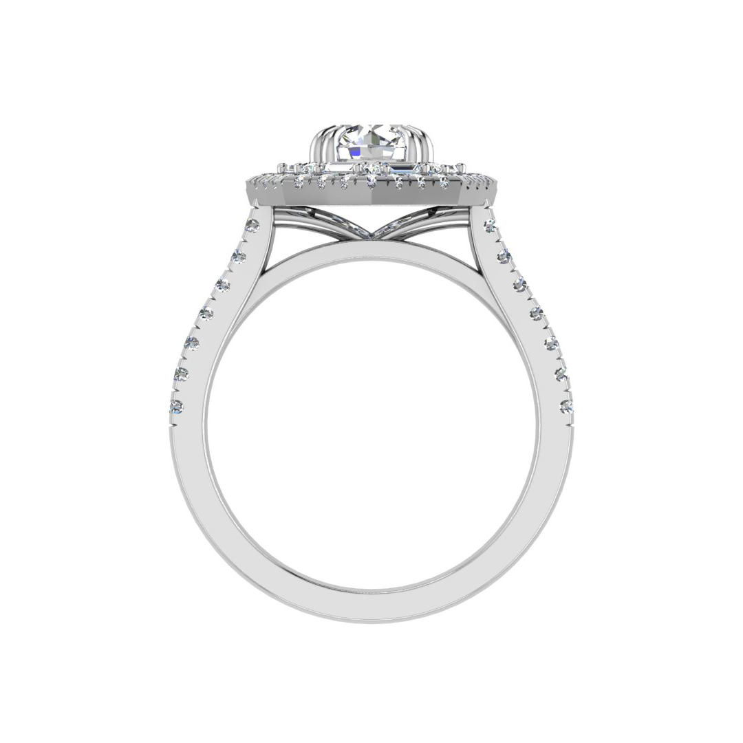Eva Double Halo Engagement Ring